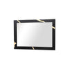 Goldie Dresser Mirror | Beveled Glass | Gold & Black Solid Wood | 35x52 BM340842