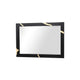 Goldie Dresser Mirror | Beveled Glass | Gold & Black Solid Wood | 35x52 BM340842