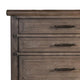 Merry Tall Dresser Chest | 5 Drawers | Brown Solid Wood | Bronze Metal BM340844