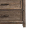 Merry Tall Dresser Chest | 5 Drawers | Brown Solid Wood | Bronze Metal BM340844