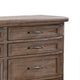 Merry Wide Dresser | 8 Drawers | Brown Solid Wood | Bronze Metal BM340845