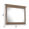 Merry Dresser Mirror | Brown Solid Wood | Rectangular 36x49 Frame BM340846