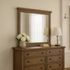 Merry Dresser Mirror | Brown Solid Wood | Rectangular 36x49 Frame
