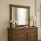 Merry Dresser Mirror | Brown Solid Wood | Rectangular 36x49 Frame