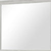 Basil Dresser Mirror | Beveled Glass | 38x44 Rustic White Solid Wood Frame BM340847