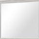 Basil Dresser Mirror | Beveled Glass | 38x44 Rustic White Solid Wood Frame BM340847