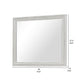 Basil Dresser Mirror | Beveled Glass | 38x44 Rustic White Solid Wood Frame BM340847