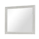 Basil Dresser Mirror | Beveled Glass | 38x44 Rustic White Solid Wood Frame BM340847