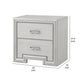 Basil Nightstand | 2 Drawers | Rustic White Solid Wood | 29’’ BM340848