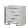 Basil Nightstand | 2 Drawers | Rustic White Solid Wood | 29’’ BM340848