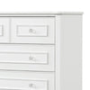 Calpan Tall Dresser Chest | 5 Drawers | Modern White Solid Wood Frame BM340849