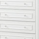 Calpan Tall Dresser Chest | 5 Drawers | Modern White Solid Wood Frame BM340849