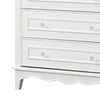 Calpan Tall Dresser Chest | 5 Drawers | Modern White Solid Wood Frame BM340849