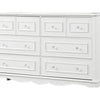 Calpan Wide Dresser | 6 Drawers | Modern White Solid Wood Frame BM340850