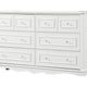 Calpan Wide Dresser | 6 Drawers | Modern White Solid Wood Frame BM340850