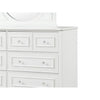 Calpan Wide Dresser | 6 Drawers | Modern White Solid Wood Frame BM340850