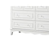 Calpan Wide Dresser | 6 Drawers | Modern White Solid Wood Frame BM340850