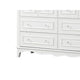 Calpan Wide Dresser | 6 Drawers | Modern White Solid Wood Frame BM340850