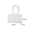 Calpan Wide Dresser | 6 Drawers | Modern White Solid Wood Frame BM340850