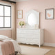 Calpan Wide Dresser | 6 Drawers | Modern White Solid Wood Frame BM340850