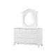 Calpan Wide Dresser | 6 Drawers | Modern White Solid Wood Frame BM340850