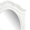 Calpan Dresser Mirror | Modern White Solid Wood Frame | 38x40 BM340851