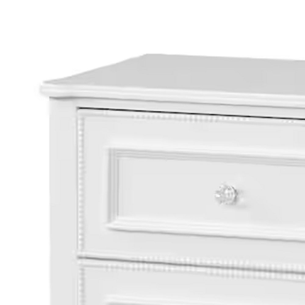Calpan Nightstand | 2 Drawers | Modern White Solid Wood Frame | 27’’ BM340852
