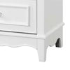 Calpan Nightstand | 2 Drawers | Modern White Solid Wood Frame | 27’’ BM340852