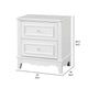 Calpan Nightstand | 2 Drawers | Modern White Solid Wood Frame | 27’’ BM340852