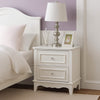 Calpan Nightstand | 2 Drawers | Modern White Solid Wood Frame | 27"