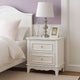 Calpan Nightstand | 2 Drawers | Modern White Solid Wood Frame | 27"