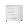 Calpan Nightstand | 2 Drawers | Modern White Solid Wood Frame | 27’’ BM340852
