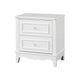 Calpan Nightstand | 2 Drawers | Modern White Solid Wood Frame | 27’’ BM340852
