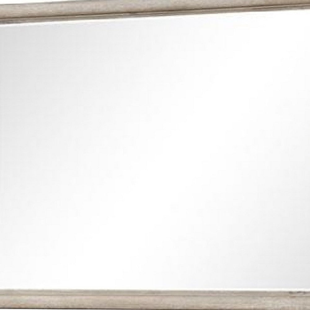 Myna Dresser Mirror | Beveled Glass | Oak Brown Solid Wood | 34x45 BM340853