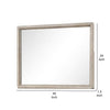 Myna Dresser Mirror | Beveled Glass | Oak Brown Solid Wood | 34x45 BM340853
