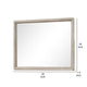 Myna Dresser Mirror | Beveled Glass | Oak Brown Solid Wood | 34x45 BM340853