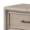 Myna Nightstand | 2 Drawers | Oak Brown Wood | Metal Handles | 27’’ BM340854