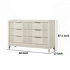 Toi Wide Dresser | 6 Drawers | Antique White Finished Solid Wood BM340855
