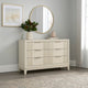 Toi Wide Dresser | 6 Drawers | Antique White Finished Solid Wood BM340855