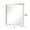Toi Dresser Mirror | Beveled Glass | Antique White Finished Solid Wood | 38’’ BM340856