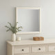 Toi Dresser Mirror | Beveled Glass | Antique White Finished Solid Wood | 38’’ BM340856
