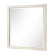 Toi Dresser Mirror | Beveled Glass | Antique White Finished Solid Wood | 38’’ BM340856