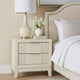 Toi Nightstand | 2 Drawers | Antique White Finished Solid Wood | 27"