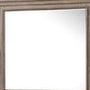 Roi Dresser Mirror | Beveled Glass | Weathered Gray Solid Wood | 38x42 BM340858