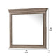 Roi Dresser Mirror | Beveled Glass | Weathered Gray Solid Wood | 38x42 BM340858