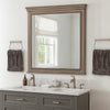 Roi Dresser Mirror | Beveled Glass | Weathered Gray Solid Wood | 38x42 BM340858