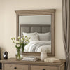 Roi Dresser Mirror | Beveled Glass | Weathered Gray Solid Wood | 38x42 BM340858