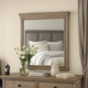 Roi Dresser Mirror | Beveled Glass | Weathered Gray Solid Wood | 38x42 BM340858