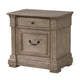 Roi Nightstand | 2 Drawers | Weathered Gray Solid Wood | 28’’ BM340859