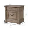 Roi Nightstand | 2 Drawers | Weathered Gray Solid Wood | 28’’ BM340859